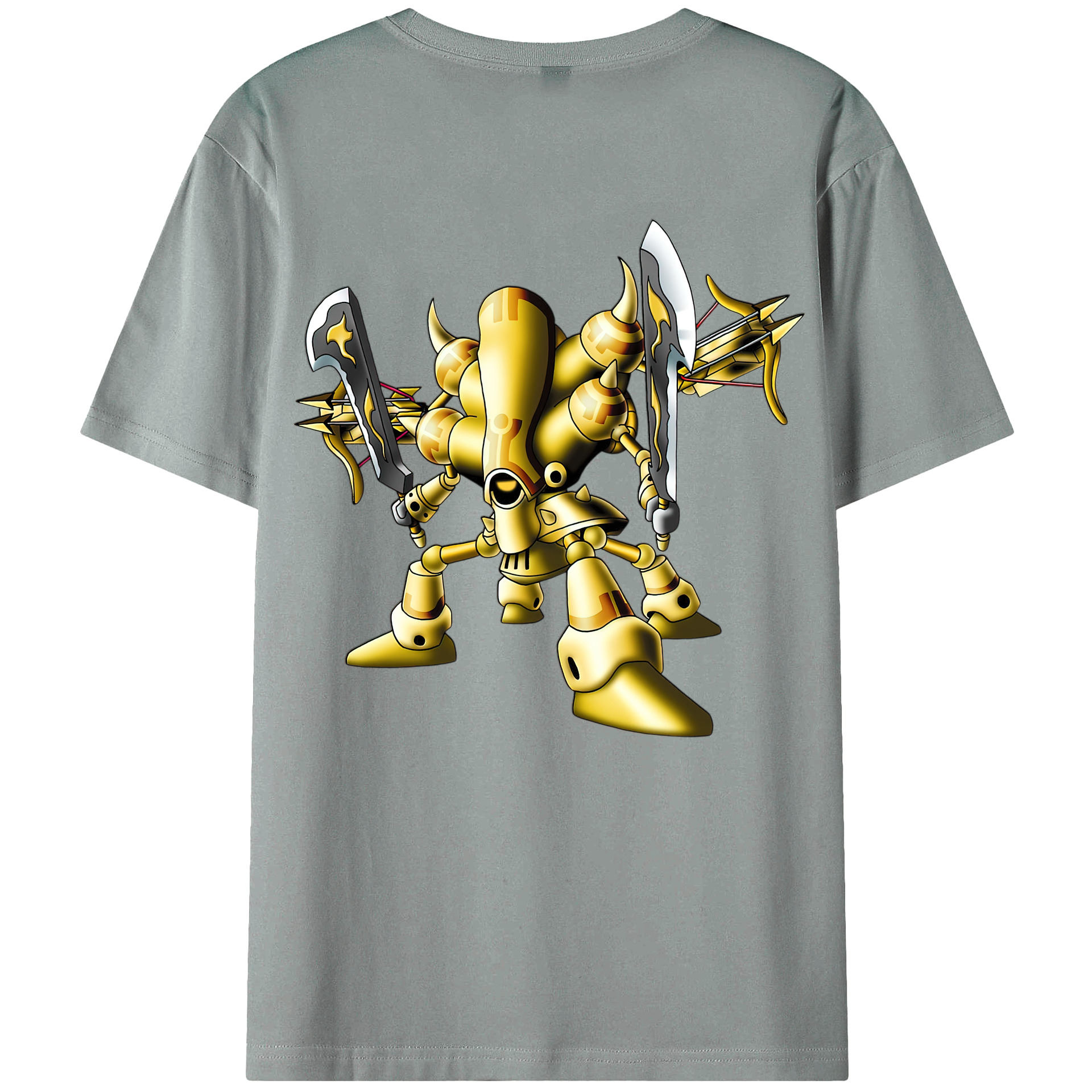 （画像用） ドラゴンクエスト Doragon Kuesuto Dragon Quest 綿100％ メンズ半袖Tシャツ（バックプリント） 通気性